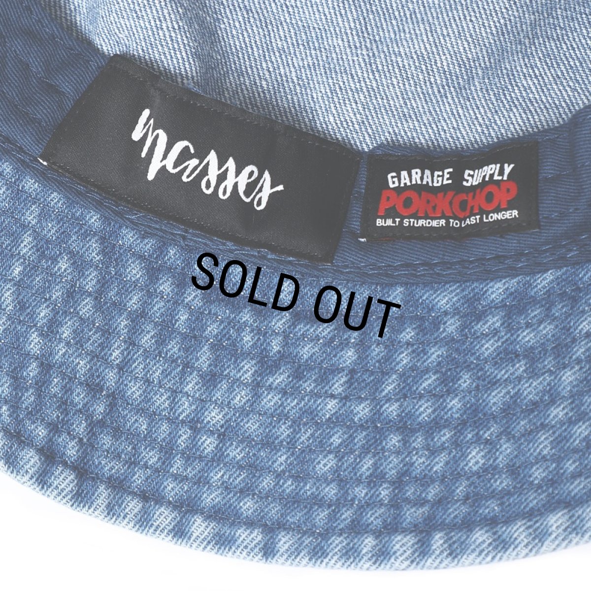 画像5: PORKCHOP/HAT-DENIM P（×MASSES）（INDIGO）［デニムバケットハット-24春夏］ (5)