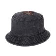 画像2: PORKCHOP/HAT-DENIM P（×MASSES）（BLACK）［デニムバケットハット-24春夏］ (2)