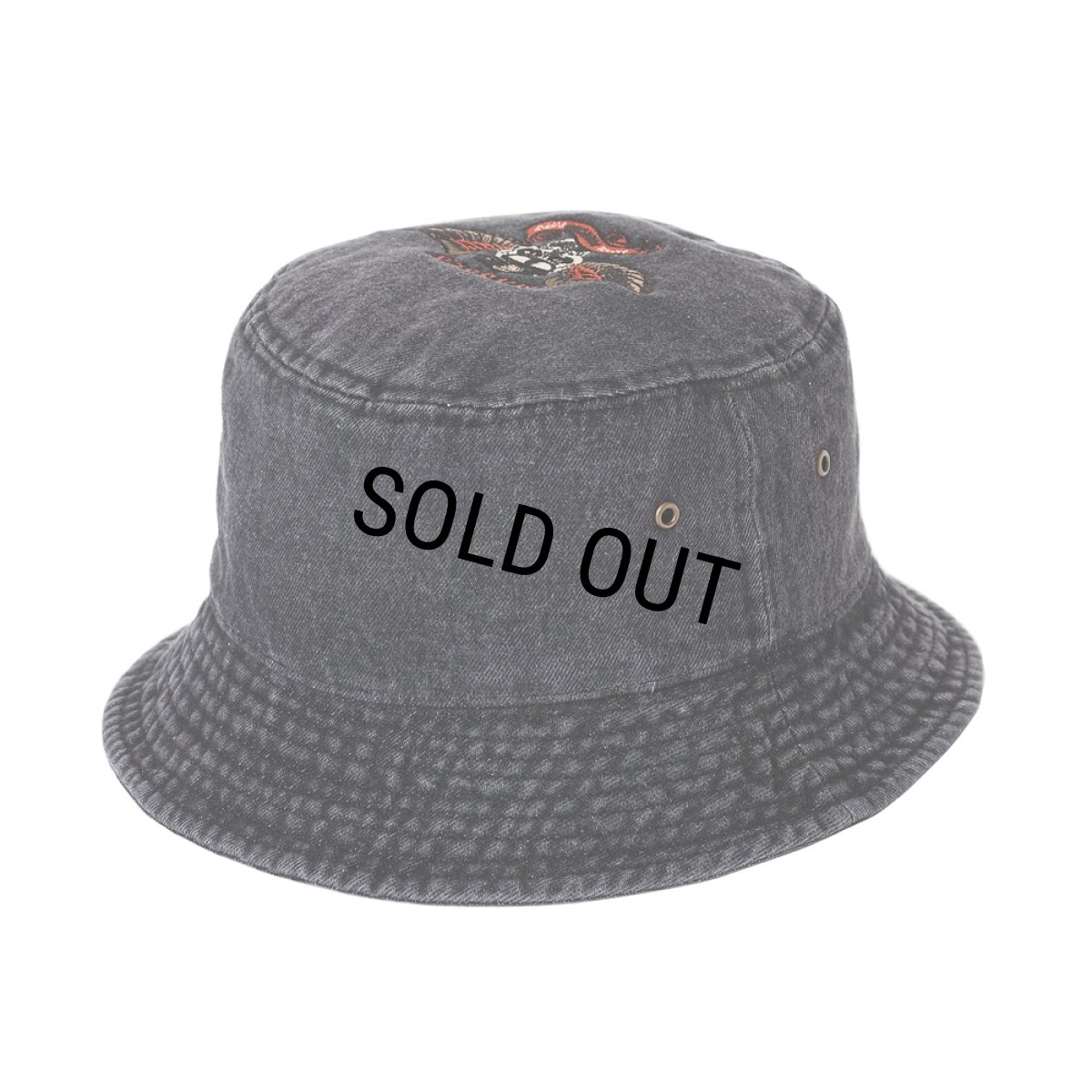 画像2: PORKCHOP/HAT-DENIM P（×MASSES）（BLACK）［デニムバケットハット-24春夏］ (2)