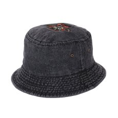 画像2: PORKCHOP/HAT-DENIM P（×MASSES）（BLACK）［デニムバケットハット-24春夏］ (2)