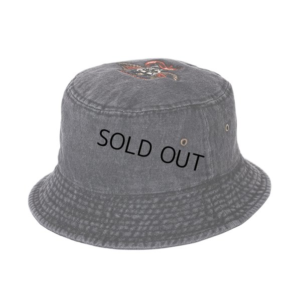 画像2: PORKCHOP/HAT-DENIM P（×MASSES）（BLACK）［デニムバケットハット-24春夏］