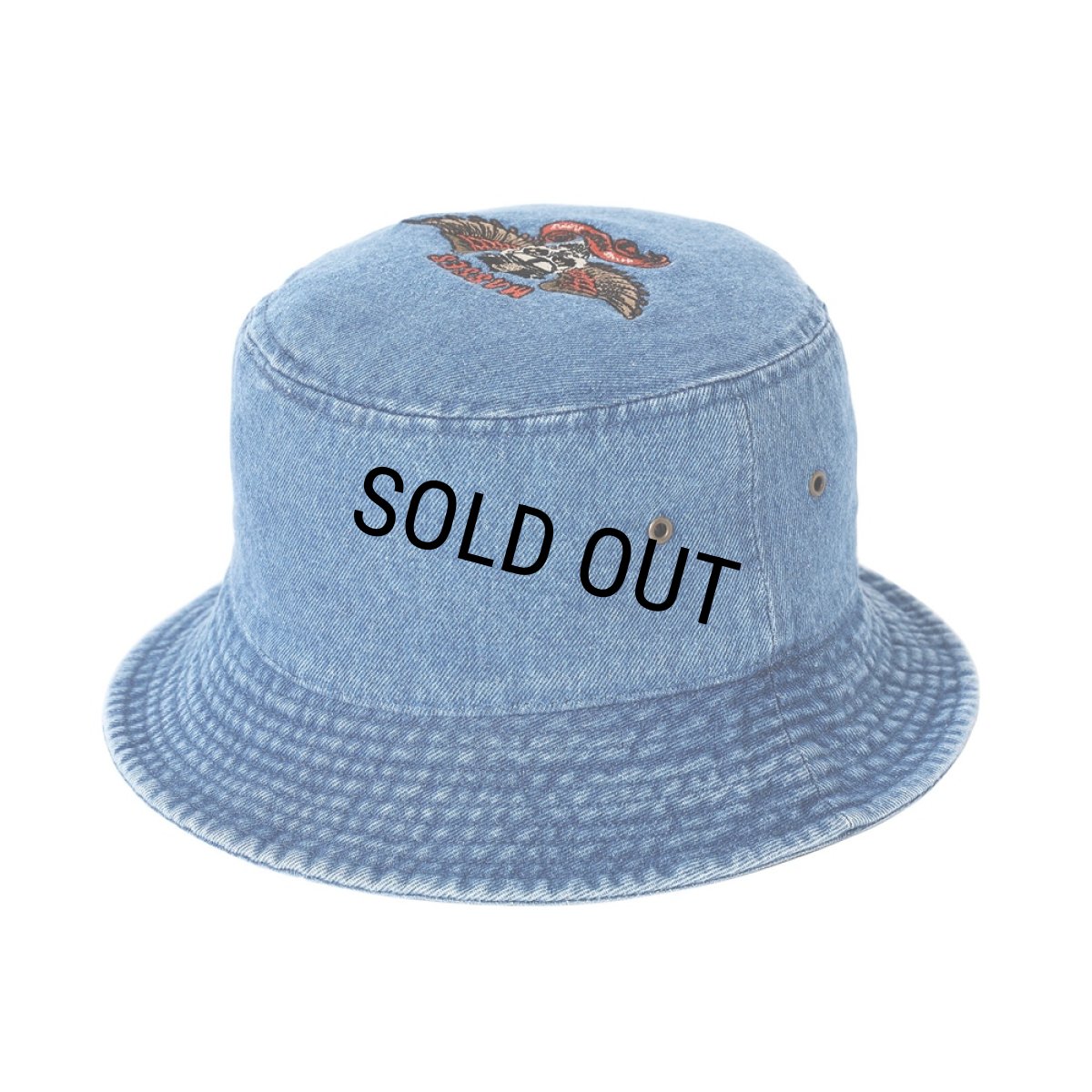 画像2: PORKCHOP/HAT-DENIM P（×MASSES）（INDIGO）［デニムバケットハット-24春夏］ (2)