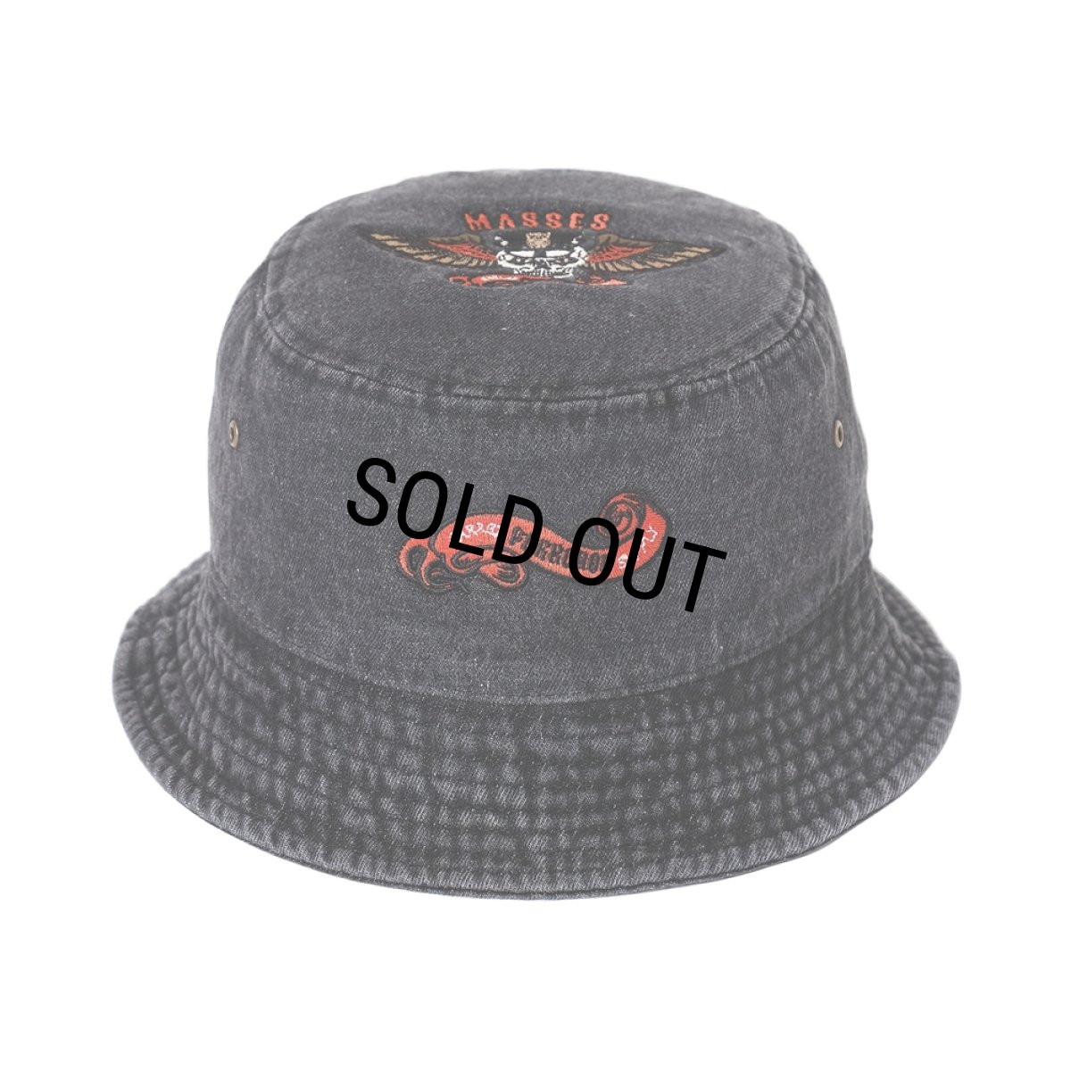 画像1: PORKCHOP/HAT-DENIM P（×MASSES）（BLACK）［デニムバケットハット-24春夏］ (1)