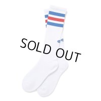 CHALLENGER/LINE SOCKS（WHITE）［ラインソックス-24秋冬］