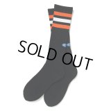 CHALLENGER/LINE SOCKS（BLACK）［ラインソックス-24秋冬］