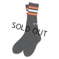 CHALLENGER/LINE SOCKS（BLACK）［ラインソックス-24秋冬］
