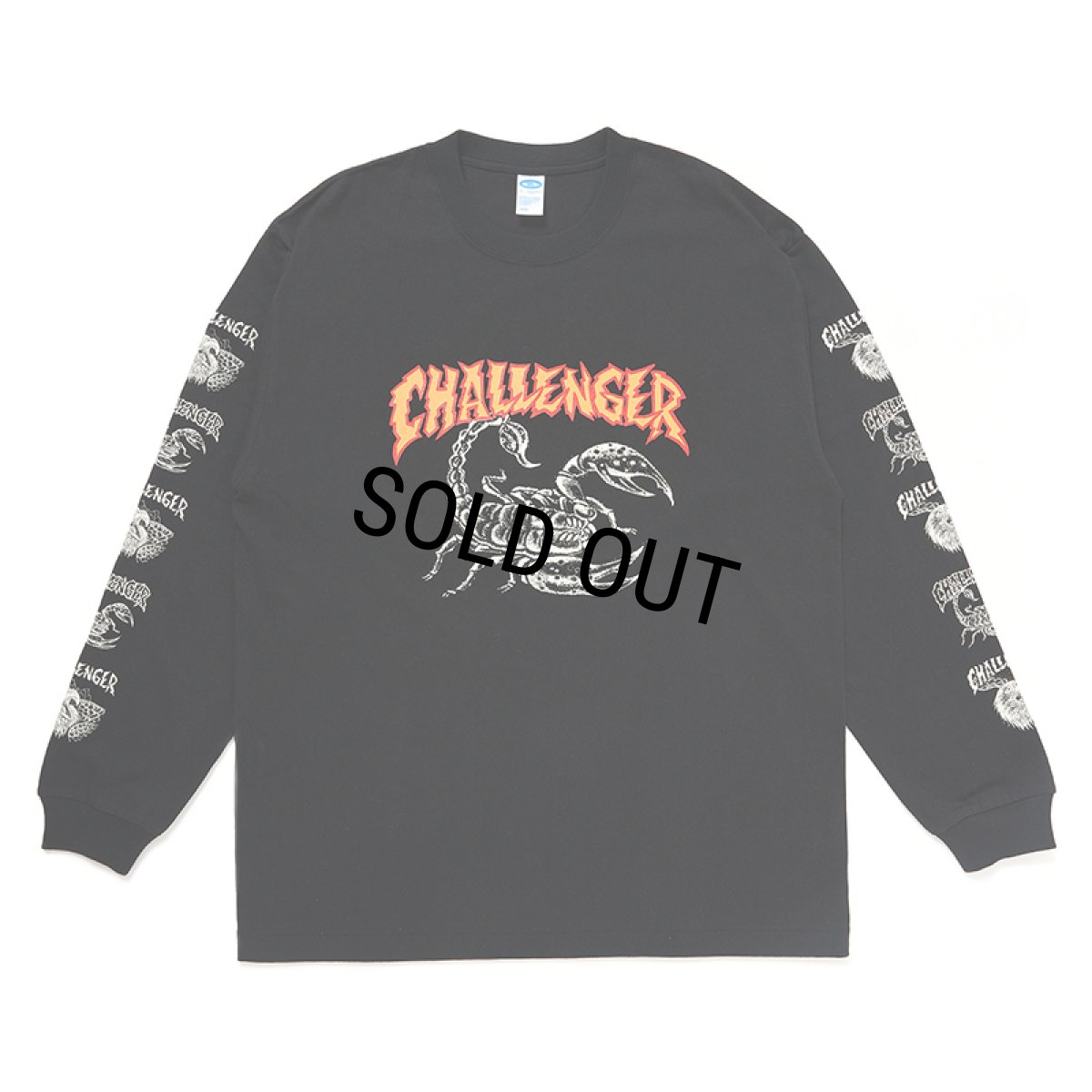 画像1: CHALLENGER/L/S SCORPION TEE（BLACK）［プリント長袖T-24秋冬］ (1)