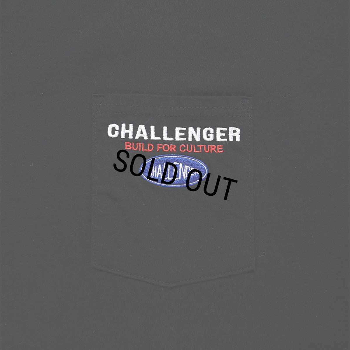 画像3: CHALLENGER/SAILOR LOGO POCKET TEE（BLACK）［刺繍ポケT-24秋冬］ (3)