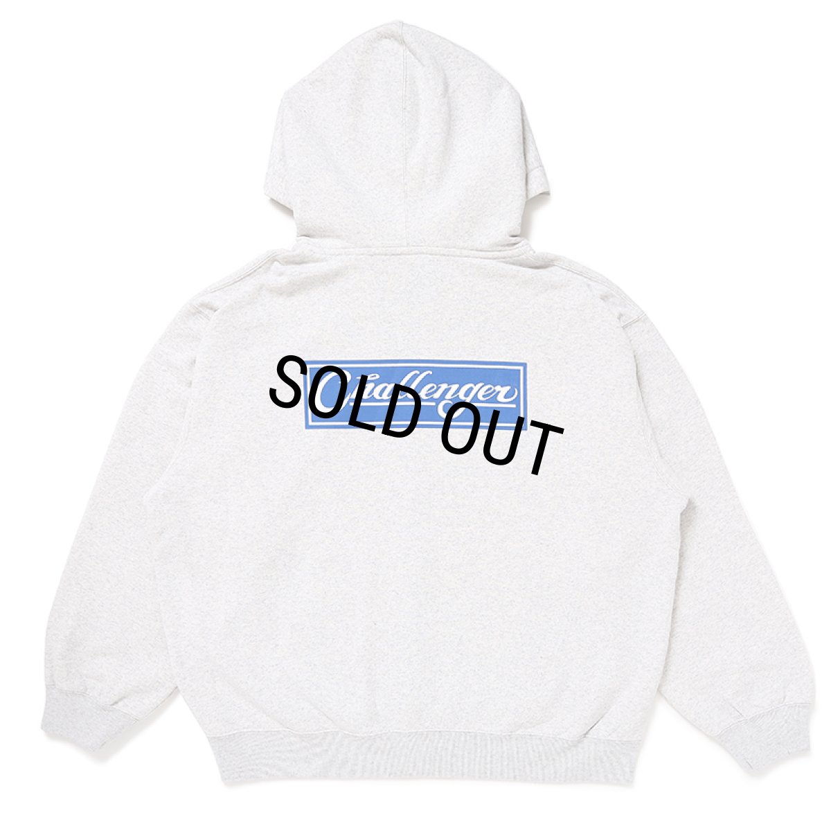 画像1: CHALLENGER/BAR LOGO ZIP HOODIE（GRAY）［ジップフーディー-24秋冬］ (1)
