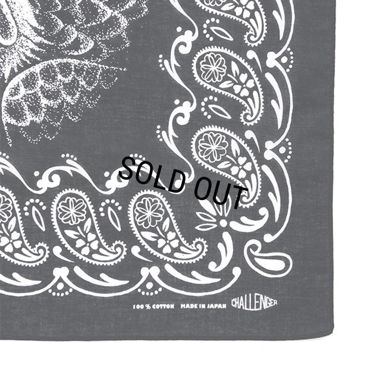 画像3: CHALLENGER/EAGLE HEAD BANDANA（BLACK）［イーグルヘッドバンダナ-24秋冬］ (3)