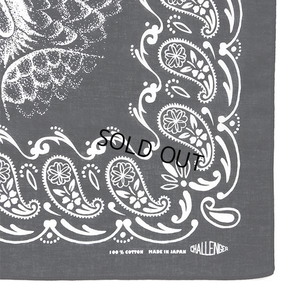 画像3: CHALLENGER/EAGLE HEAD BANDANA（BLACK）［イーグルヘッドバンダナ-24秋冬］