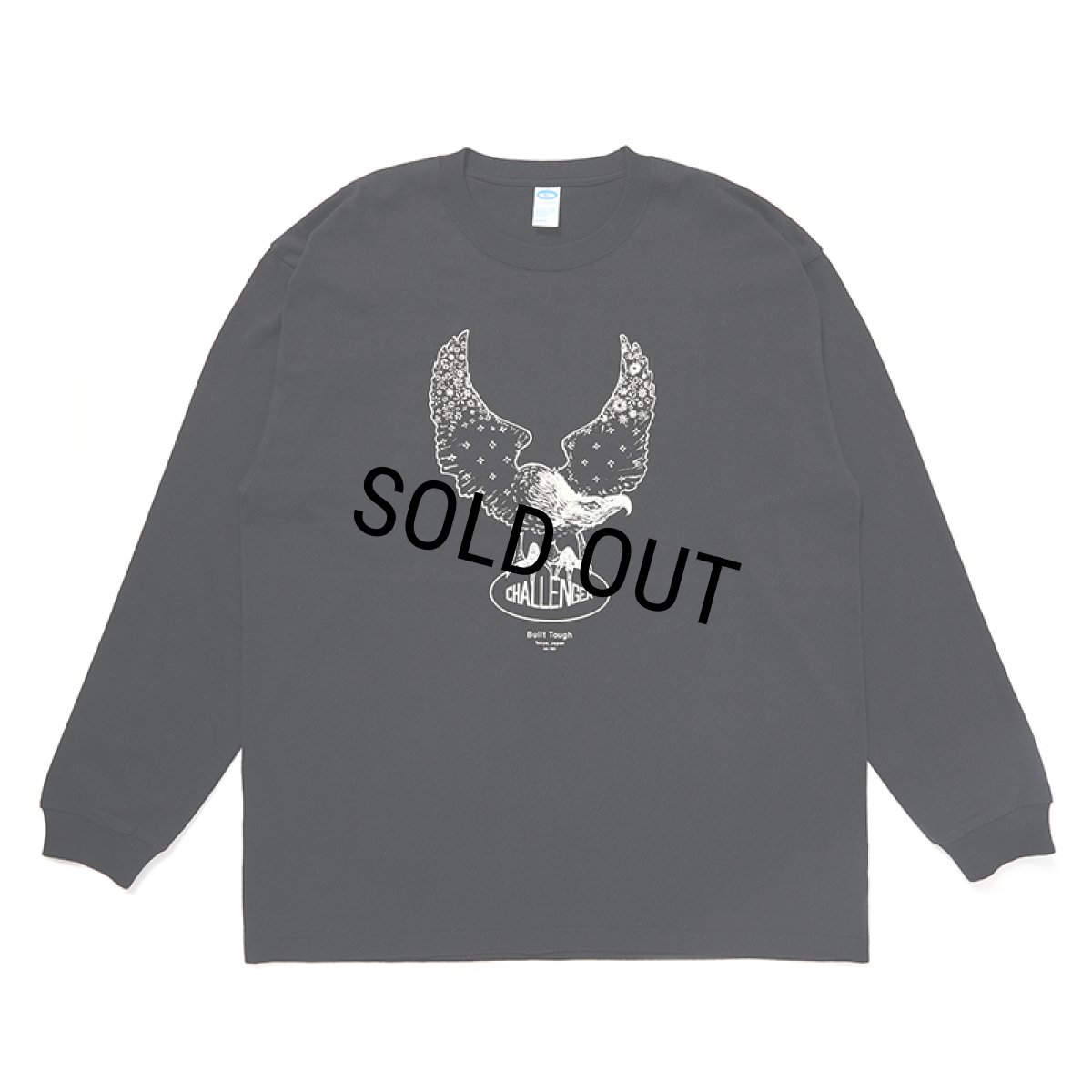 画像1: CHALLENGER/L/S OVAL EAGLE TEE（BLACK）［プリント長袖T-24秋冬］ (1)