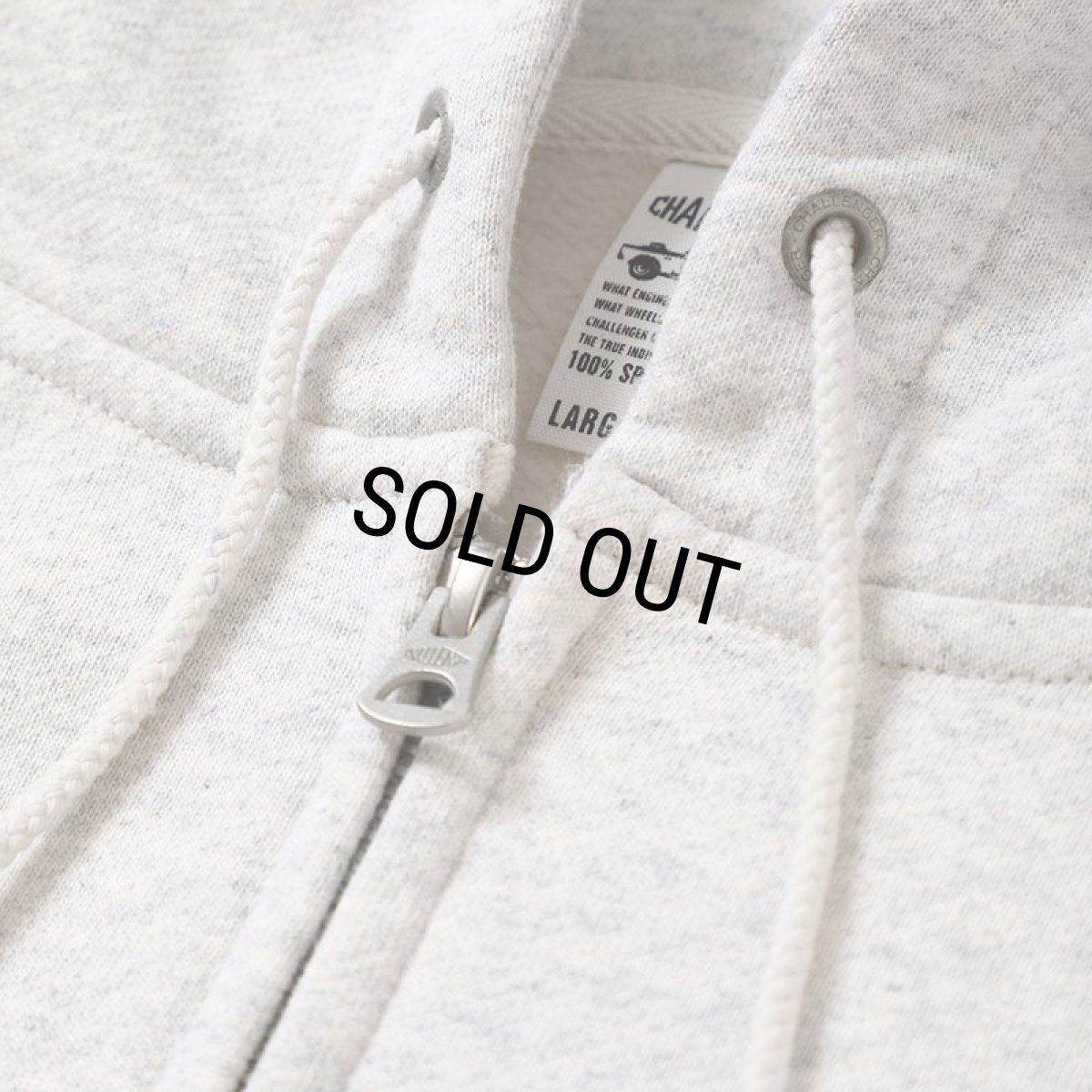 画像3: CHALLENGER/BAR LOGO ZIP HOODIE（GRAY）［ジップフーディー-24秋冬］ (3)