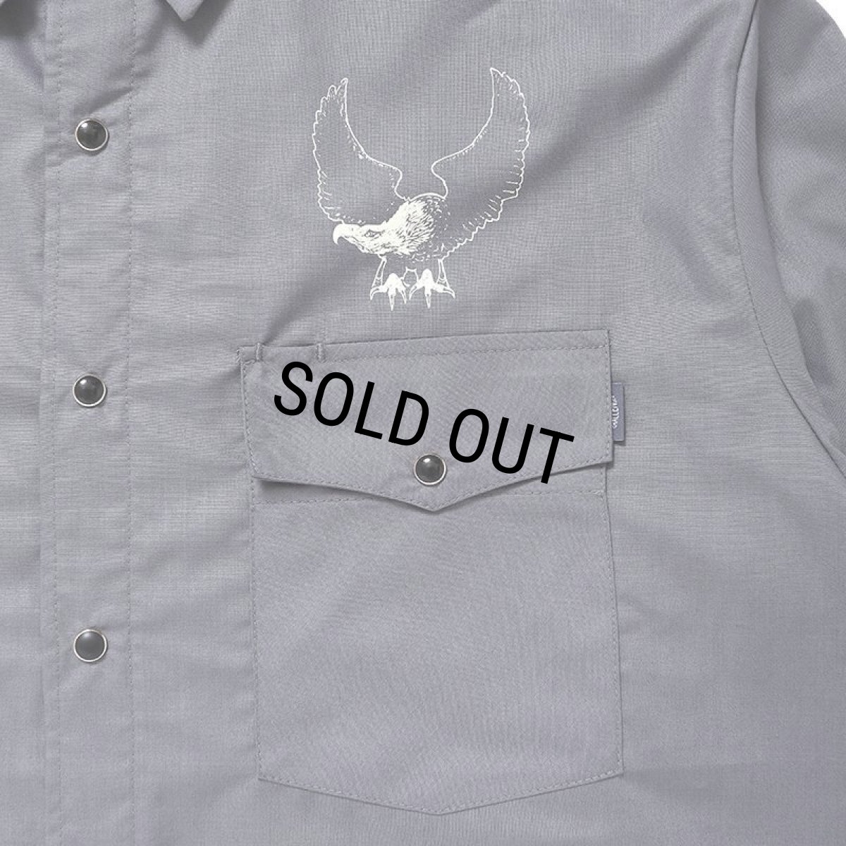 画像4: CHALLENGER/OVAL EAGLE PRINTED SHIRT（CHARCOAL GRAY）［オーバルイーグルシャツ-24秋冬］ (4)
