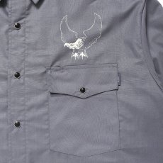 画像4: CHALLENGER/OVAL EAGLE PRINTED SHIRT（CHARCOAL GRAY）［オーバルイーグルシャツ-24秋冬］ (4)