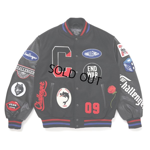 画像1: CHALLENGER/15th VARSITY JACKET（BLACK）［15周年ヴァーシティJKT-24秋冬］