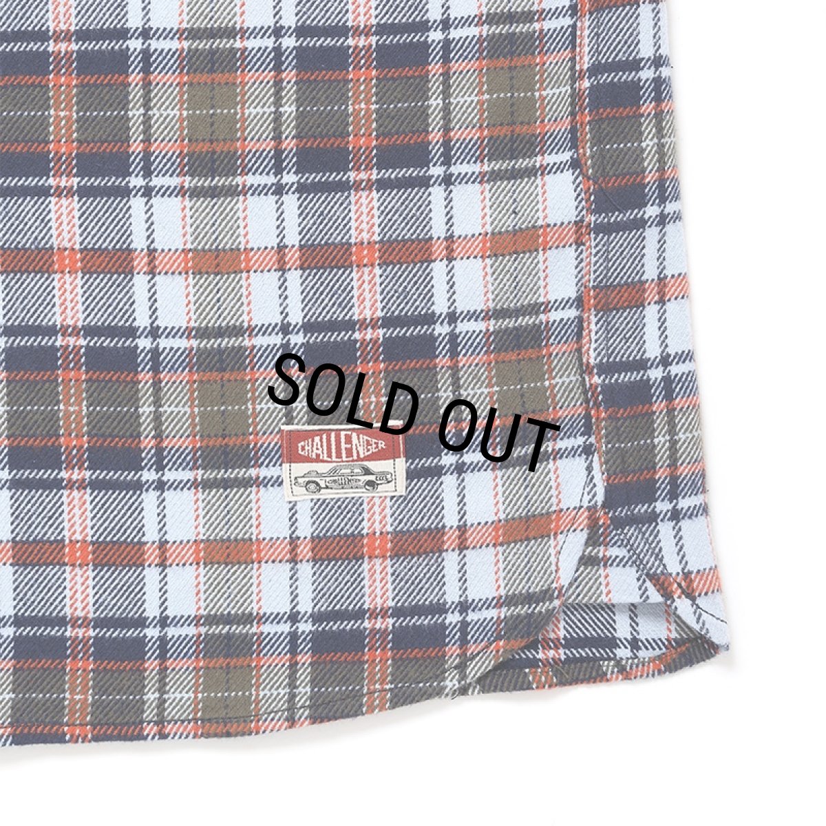 画像5: CHALLENGER/COUNTRY PLAID SHIRT（LT BLUE/ORANGE）［カントリーチェックシャツ-24秋冬］ (5)