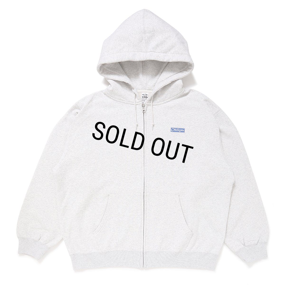 画像2: CHALLENGER/BAR LOGO ZIP HOODIE（GRAY）［ジップフーディー-24秋冬］ (2)