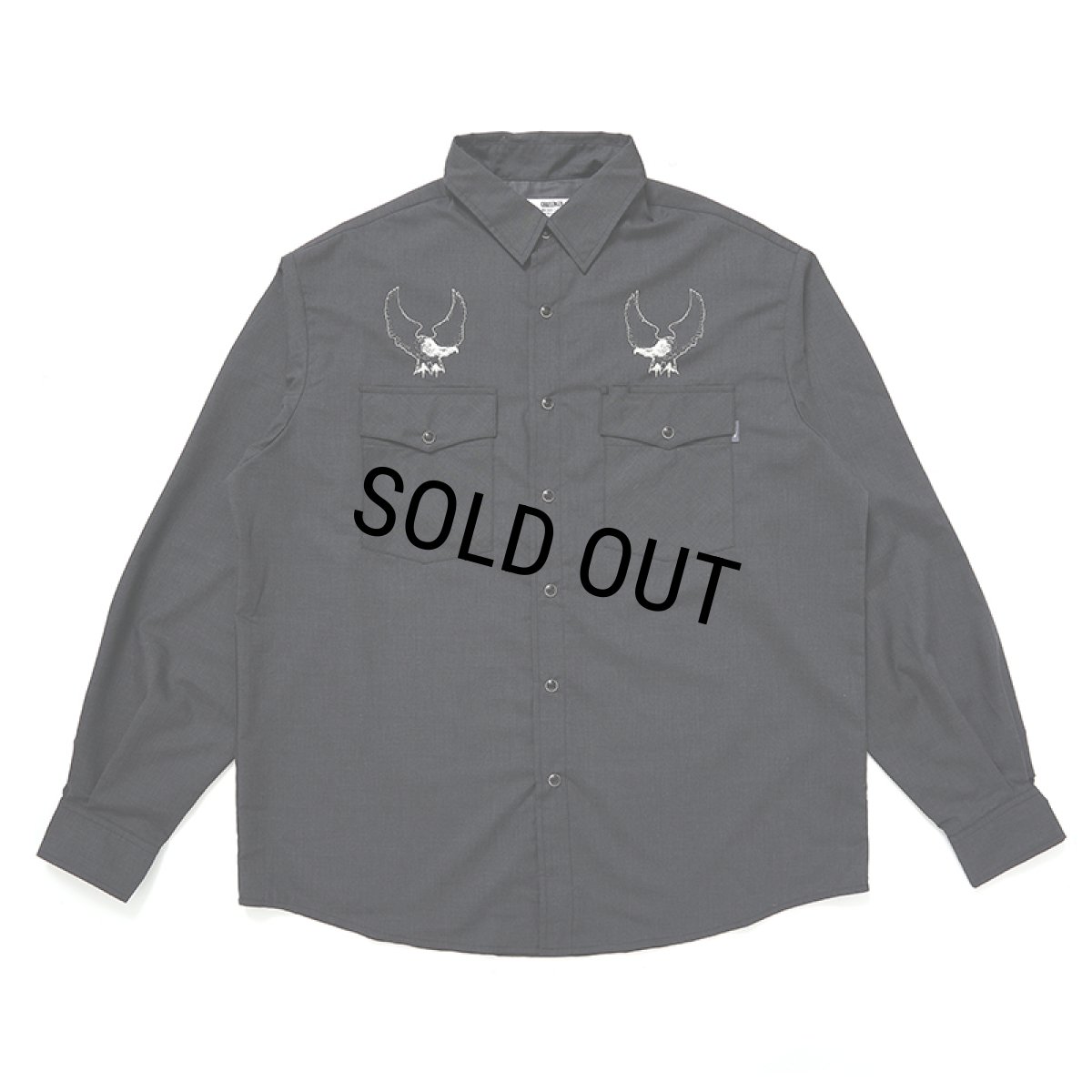 画像1: CHALLENGER/OVAL EAGLE PRINTED SHIRT（BLACK）［オーバルイーグルシャツ-24秋冬］ (1)