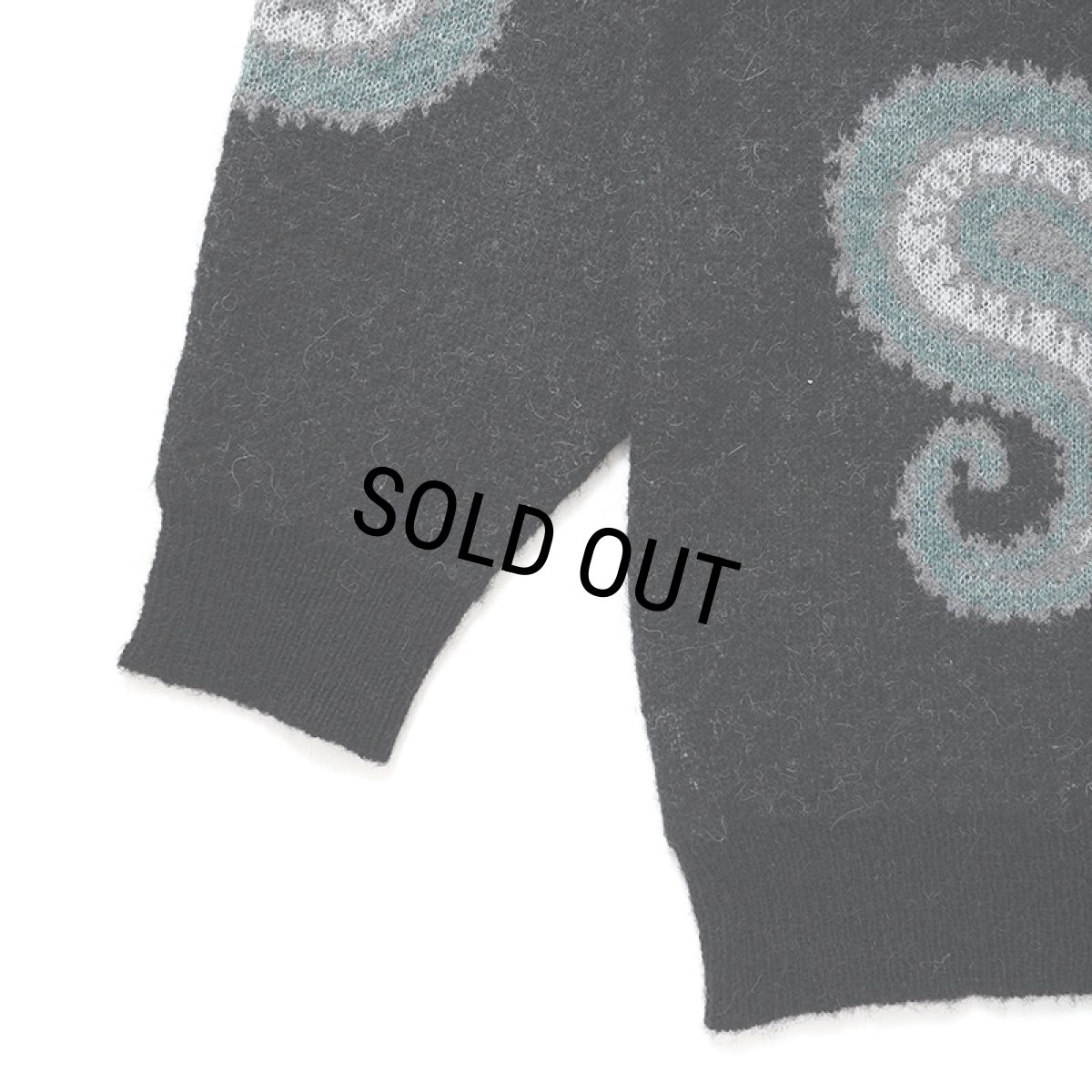 画像3: CHALLENGER/BIG PAISLEY CARDIGAN（BLACK）［ビッグペイズリーカーディガン-24秋冬］ (3)