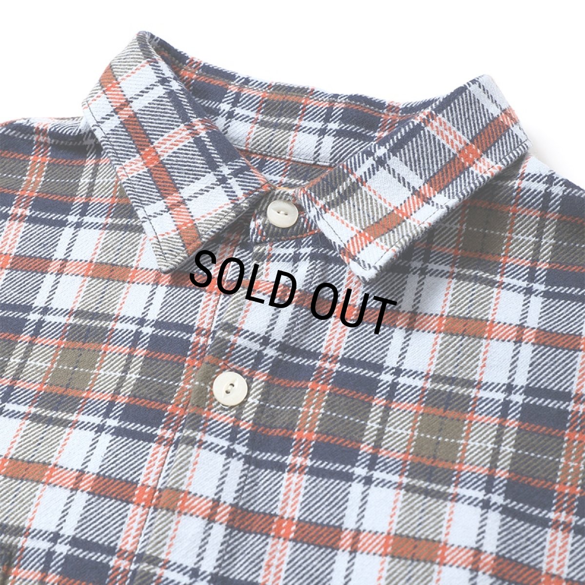 画像3: CHALLENGER/COUNTRY PLAID SHIRT（LT BLUE/ORANGE）［カントリーチェックシャツ-24秋冬］ (3)