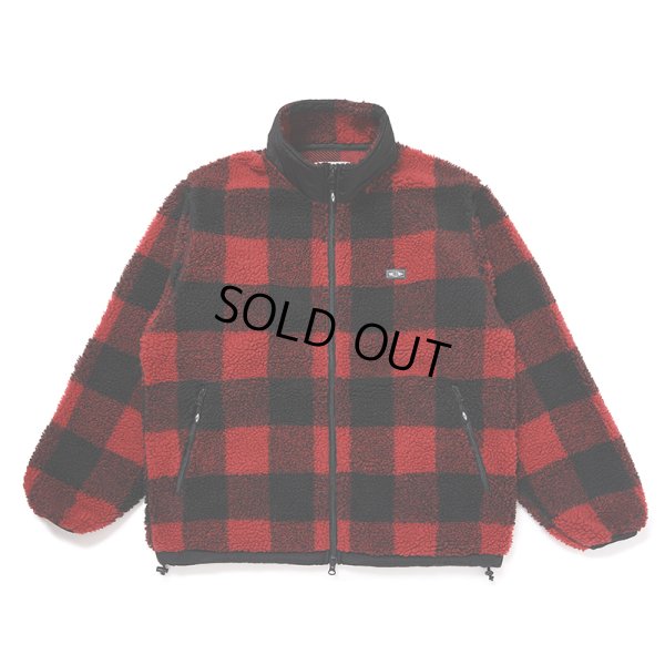 画像1: CHALLENGER/BUFFALO PLAID BOA JACKET（RED）［バッファローチェックボアJKT-24秋冬］