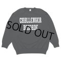 CHALLENGER/COLLEGE LOGO C/N SWEAT（BLACK）［クルーネックスウェット-24秋冬］