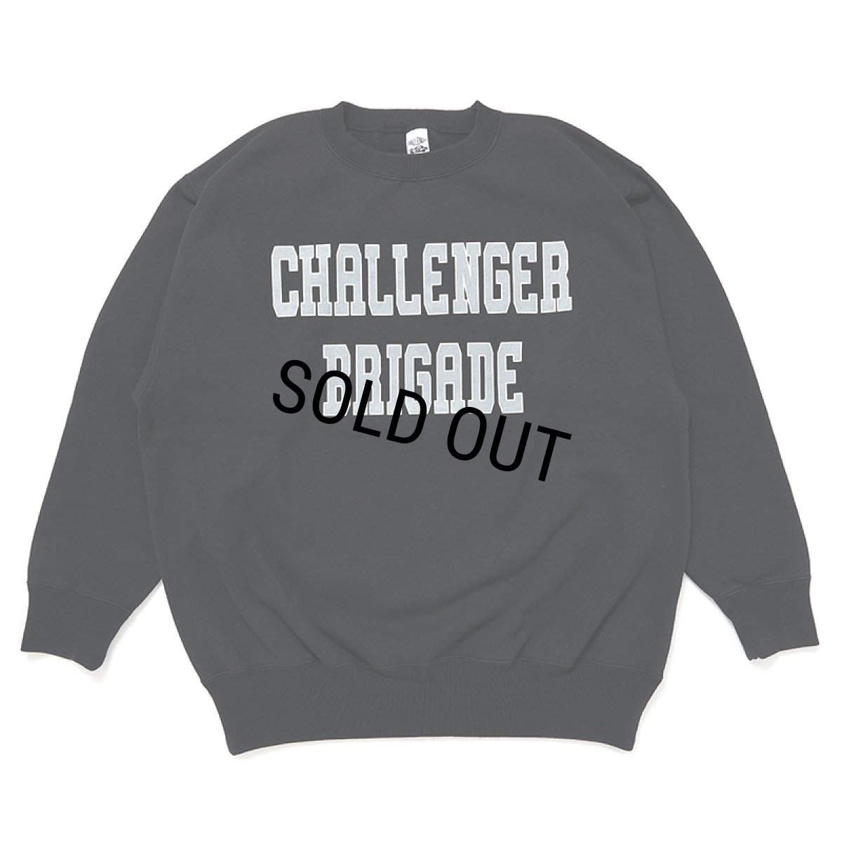 画像1: CHALLENGER/COLLEGE LOGO C/N SWEAT（BLACK）［クルーネックスウェット-24秋冬］ (1)