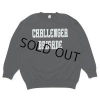 CHALLENGER/COLLEGE LOGO C/N SWEAT（BLACK）［クルーネックスウェット-24秋冬］