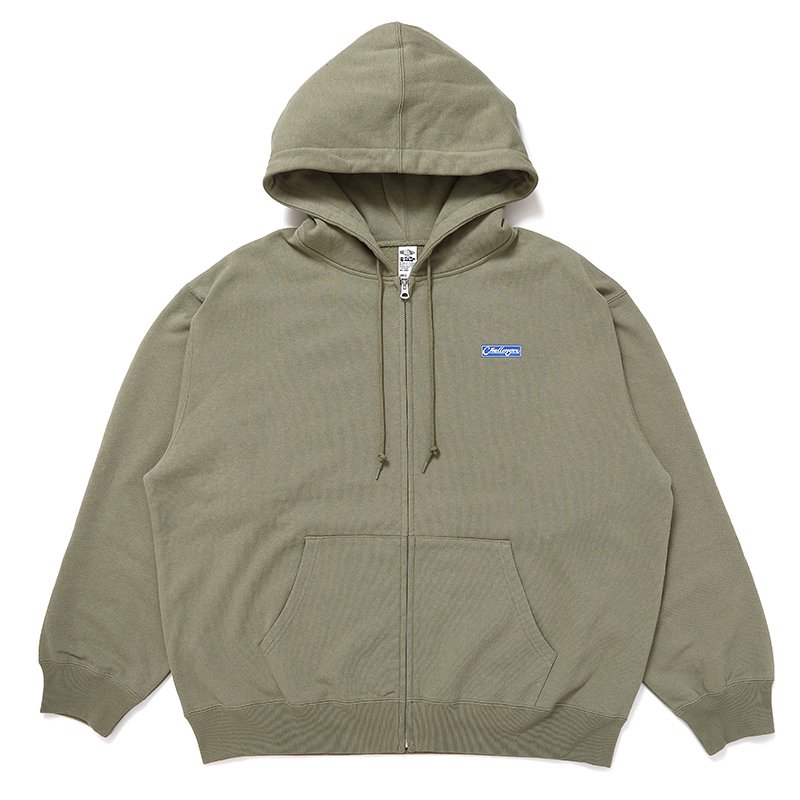 画像1: CHALLENGER/BAR LOGO ZIP HOODIE（KHAKI）［ジップフーディー-24秋冬］