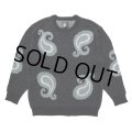 CHALLENGER/BIG PAISLEY C/N SWEATER（BLACK）［ビッグペイズリーセーター-24秋冬］