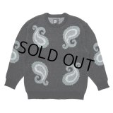 CHALLENGER/BIG PAISLEY C/N SWEATER（BLACK）［ビッグペイズリーセーター-24秋冬］