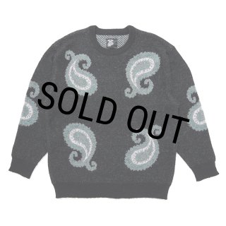 CHALLENGER/BIG PAISLEY C/N SWEATER（BLACK）［ビッグペイズリー