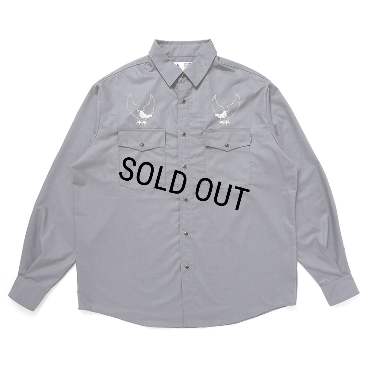 画像1: CHALLENGER/OVAL EAGLE PRINTED SHIRT（CHARCOAL GRAY）［オーバルイーグルシャツ-24秋冬］ (1)