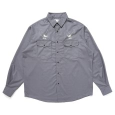 画像1: CHALLENGER/OVAL EAGLE PRINTED SHIRT（CHARCOAL GRAY）［オーバルイーグルシャツ-24秋冬］ (1)