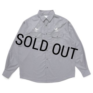 CHALLENGER/OVAL EAGLE PRINTED SHIRT（CHARCOAL GRAY