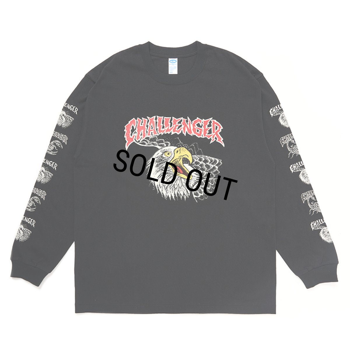 画像1: CHALLENGER/L/S EAGLE HEAD TEE（BLACK）［プリント長袖T-24秋冬］ (1)