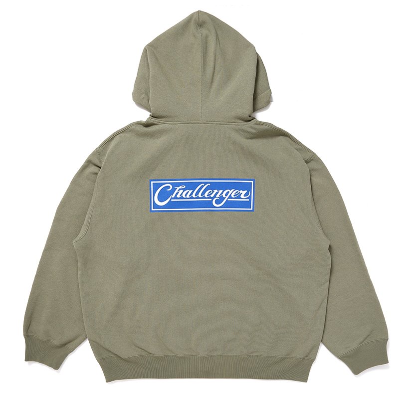 画像2: CHALLENGER/BAR LOGO ZIP HOODIE（KHAKI）［ジップフーディー-24秋冬］