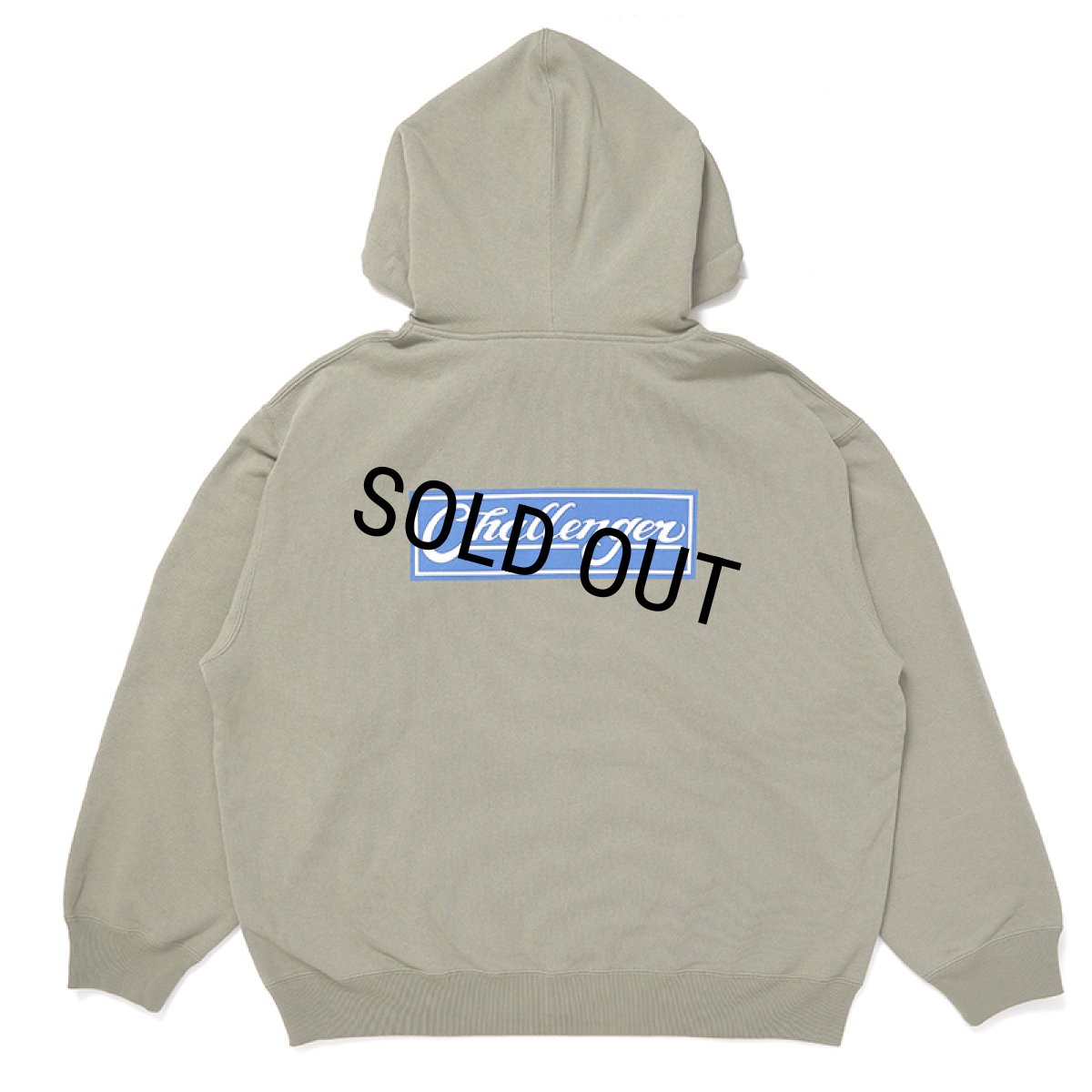 画像1: CHALLENGER/BAR LOGO ZIP HOODIE（KHAKI）［ジップフーディー-24秋冬］ (1)