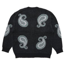 画像2: CHALLENGER/BIG PAISLEY CARDIGAN（BLACK）［ビッグペイズリーカーディガン-24秋冬］ (2)