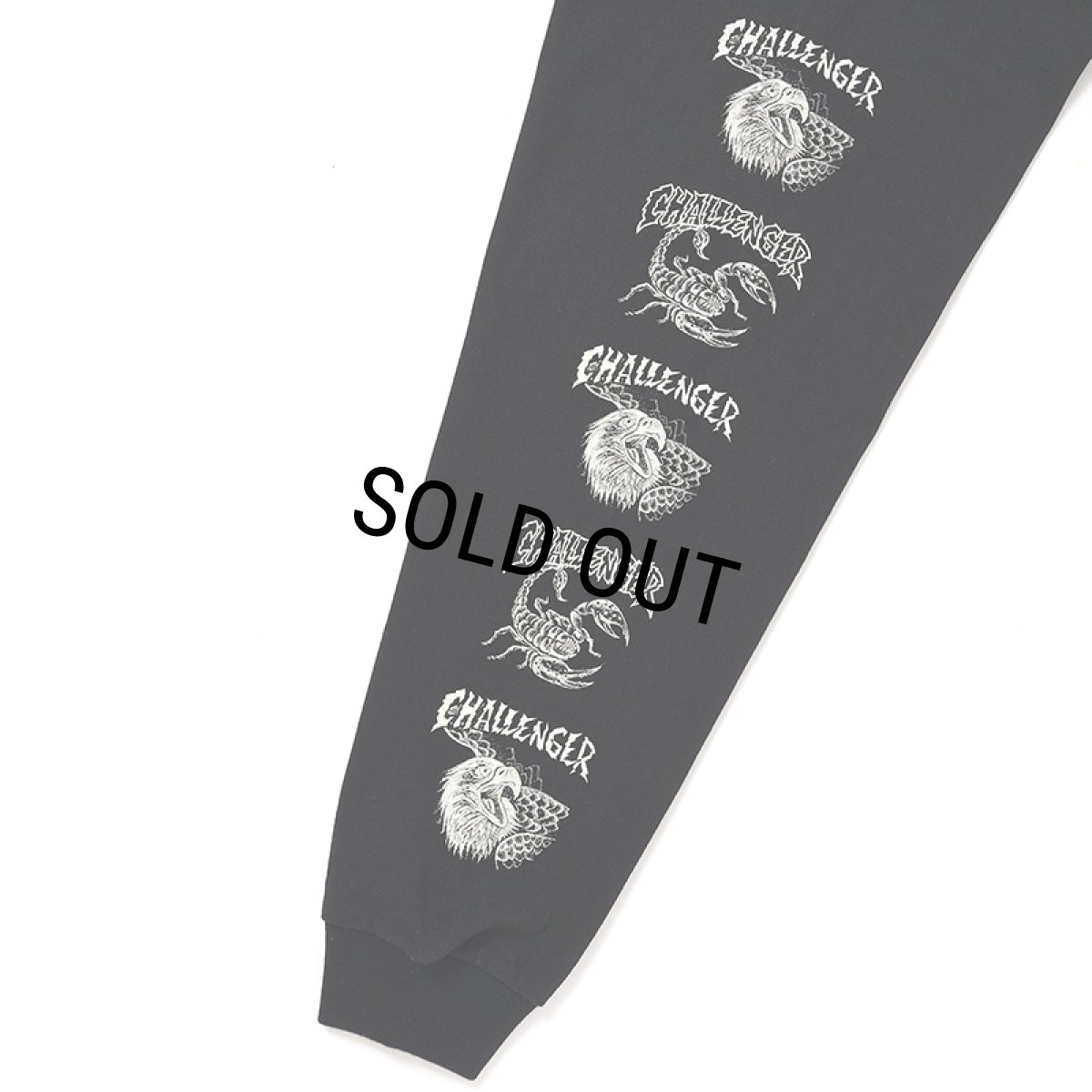 画像3: CHALLENGER/L/S EAGLE HEAD TEE（BLACK）［プリント長袖T-24秋冬］ (3)