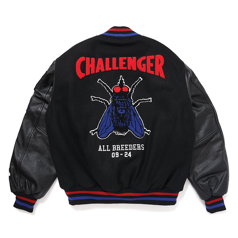 画像2: CHALLENGER/15th VARSITY JACKET（BLACK）［15周年ヴァーシティJKT-24秋冬］