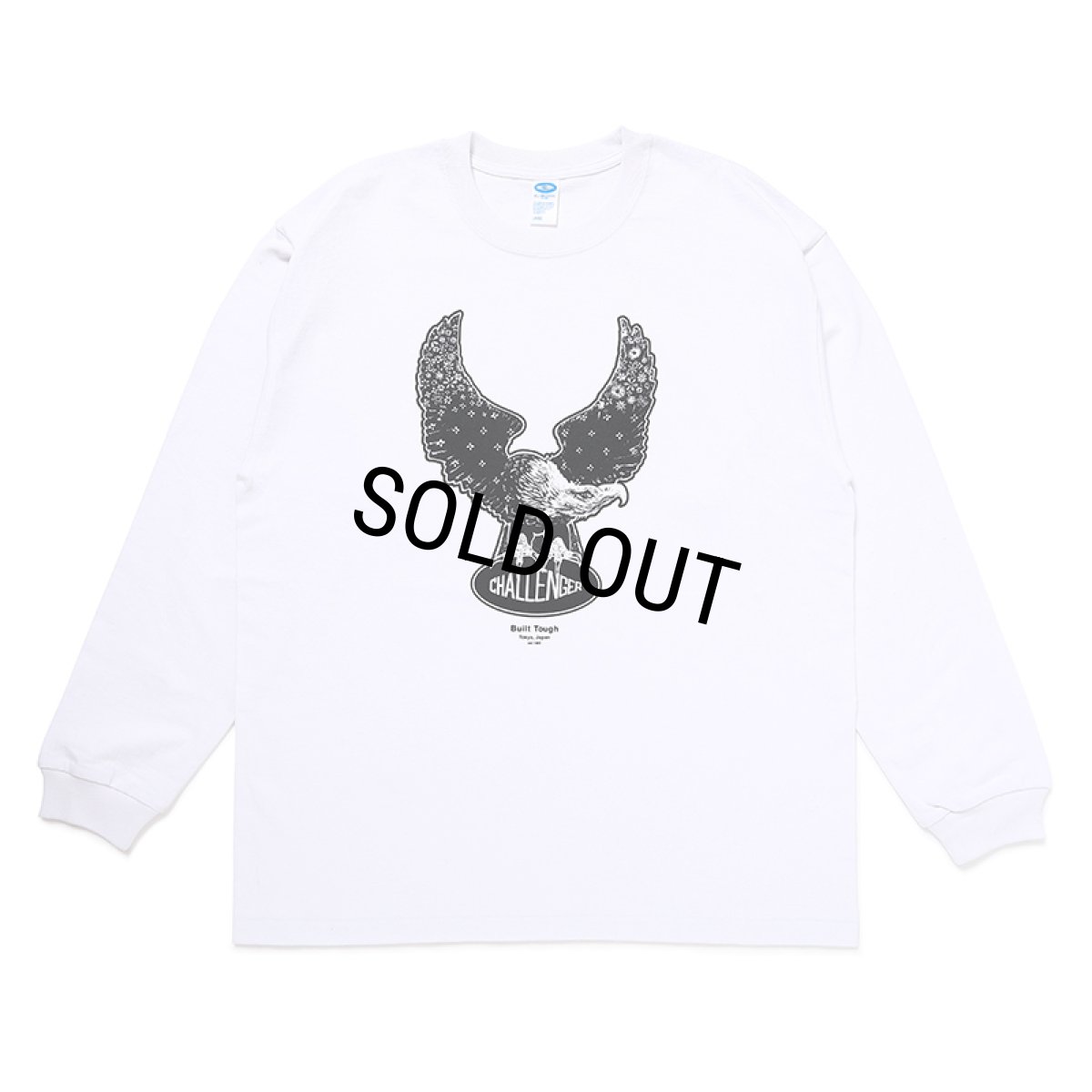 画像1: CHALLENGER/L/S OVAL EAGLE TEE（WHITE）［プリント長袖T-24秋冬］ (1)