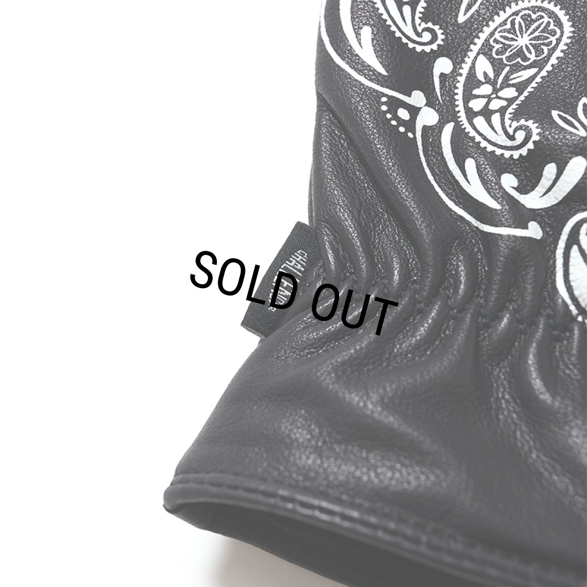 画像4: CHALLENGER/BANDANA LEATHER GLOVE（BLACK）［バンダナレザーグローブ-24秋冬］ (4)