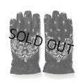 CHALLENGER/BANDANA LEATHER GLOVE（BLACK）［バンダナレザーグローブ-24秋冬］