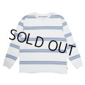 CHALLENGER/L/S CLASSIC BORDER TEE（IVORY/BLUE GRAY）［クラシックボーダー長袖T-24秋冬］