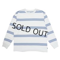 CHALLENGER/L/S CLASSIC BORDER TEE（IVORY/BLUE GRAY）［クラシックボーダー長袖T-24秋冬］