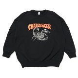 CHALLENGER/SCORPION C/N SWEAT（BLACK）［クルーネックスウェット-24秋冬］