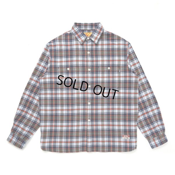 画像1: CHALLENGER/COUNTRY PLAID SHIRT（LT BLUE/ORANGE）［カントリーチェックシャツ-24秋冬］
