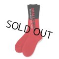 CHALLENGER/SAILOR SOCKS（RED/BLACK）［セーラーソックス-24秋冬］